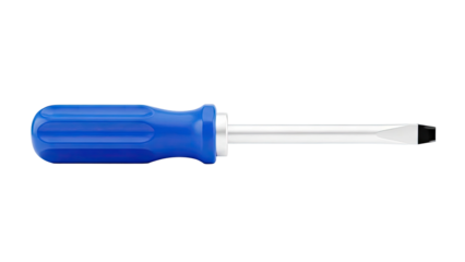 Blue Handle Flathead Screwdriver