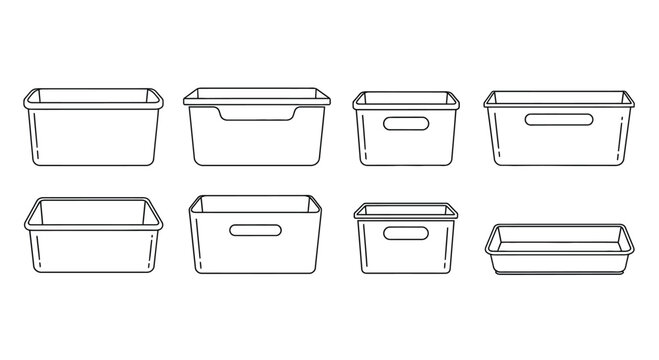 Collection of various storage containers