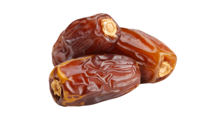Three dates on white background