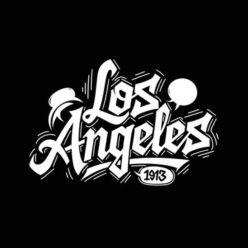 Los Angeles 1913 graffiti style lettering art.