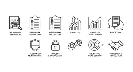 Project management process workflow Vector