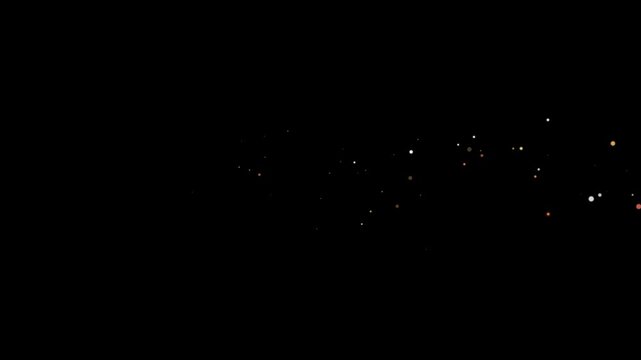 Abstract particle magic tail golden sparkling glitter infinity light star dust trail loop Animation video with alpha channel. glowing Heart on transparent background overlay design element