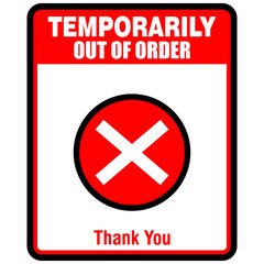  Temporarily out of order, sign vector