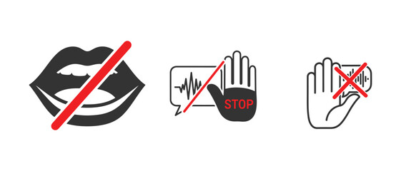 Prohibition on speaking and audio recording or transmission for privacy and security purposes