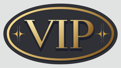 Elevate your brand with this premium VIP vector badge, symbolizing luxury and exclusivity