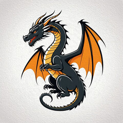 Dragon . Chinese banner, happy new year poster. Oil painting . Pattern for printing on wall decorations, covers