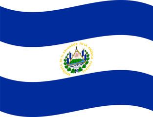 El Salvador waving flag illustrator of national  icon