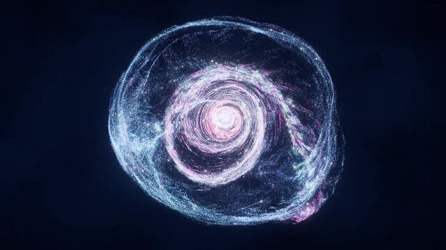 
Colorful nebula with density glowing particles, 3d rendering 4k