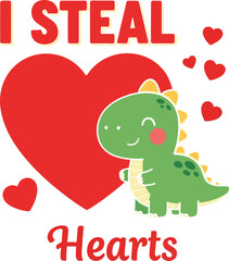 Cute little green dinosaur ready to steal your heart with its sweet charm