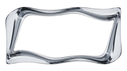 Abstract Shiny Liquid Metal Frame