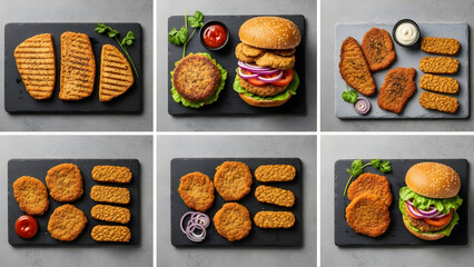 Plant-based protein alternatives (tofu steak, tempeh burger)
