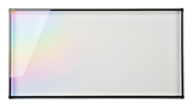 Prism Effect Glass Rectangle with Rainbow Light Refraction - Powered by Adobe