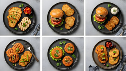 Plant-based protein alternatives (tofu steak, tempeh burger)