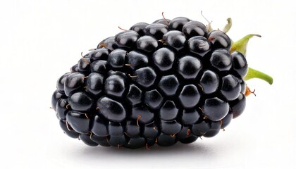 Fresh Blackberry Fruit on White Background.