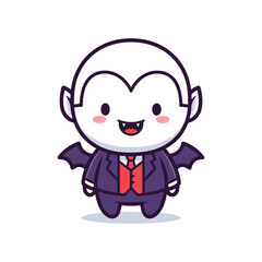 Obraz premium Cute Cartoon Vampire Character Illustration