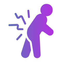pelvic pain Line Gradient Icon