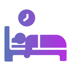 sleep Line Gradient Icon