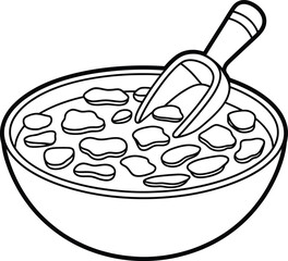 Bowl filled with cereal