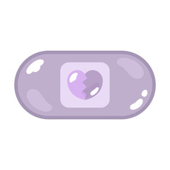 ぷっくり失恋ハート絆創膏❤︎PNG