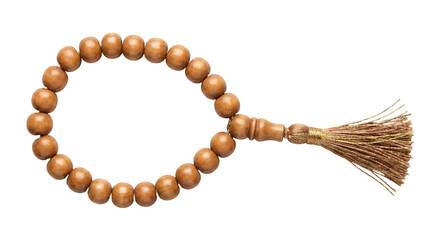 Obraz premium Islamic tasbih beads with tassel cutout png element
