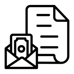 Payroll document Line Icon