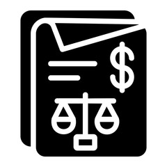 Balance sheet Solid icon