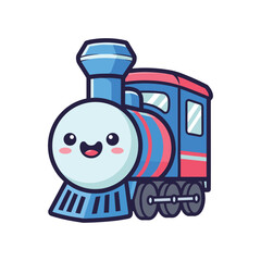 Cute Cartoon Train Illustration