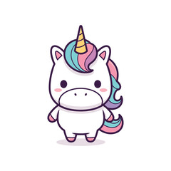 Adorable Cartoon Unicorn Illustration