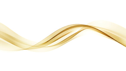 Golden wavy ribbon like element on transparent background high quality professional detailed modern elegant stylish clean