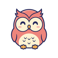 Adorable Cartoon Owl Illustration