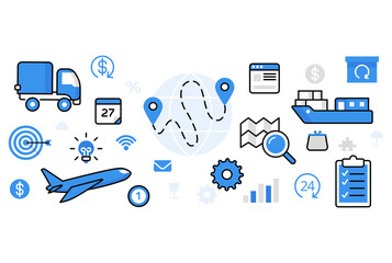 Efficient global logistics and supply chain solutions with diverse operational elements