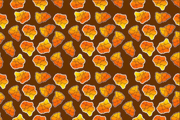 Fried chicken seamless pattern background. Fried chicken chest pattern. Cartoon fried chicken pattern background. Fast food pattern background.