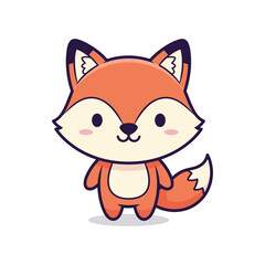Cute Cartoon Fox Illustration