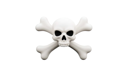 3D Skull and Crossbones Icon