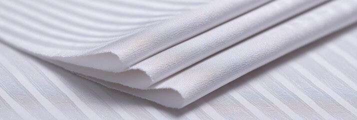Folded white fabric shows subtle weave texture under soft light.​