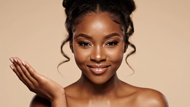 Beautiful woman with elegant makeup blows a kiss