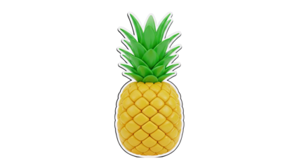 Stylized 3D Pineapple