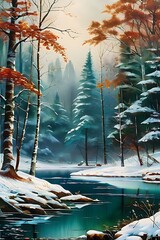 winter landscape in the forest
