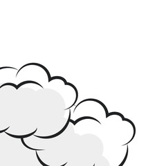 Comic cloud illustration
