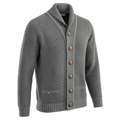 Grey Cardigan Sweater