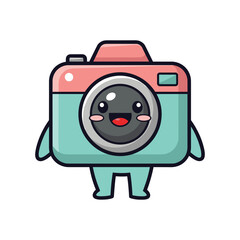 Cute Cartoon Camera Character Illustration