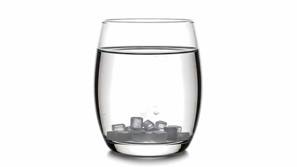 Minimal Refreshment Shot of Water Mixed with Sugar Isolated