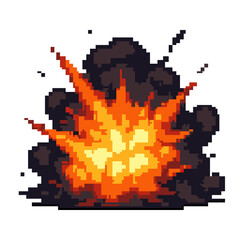 Pixel art explosion