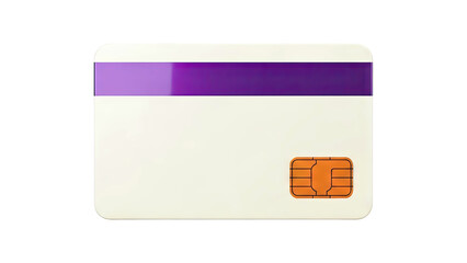 Blank Chip Card with Purple Stripe