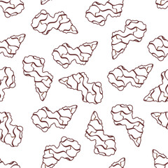 Doodle fried chicken seamless pattern background. Fried chicken wings doodle pattern. Doodle fried chicken wings pattern background. Fast food doodle pattern background.