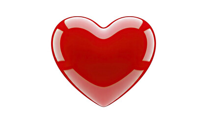 Glossy Red Heart Shape