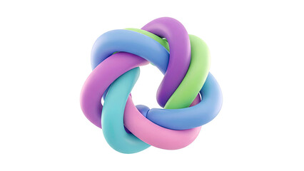 Intertwined Colorful Rings in a Sphere Shape