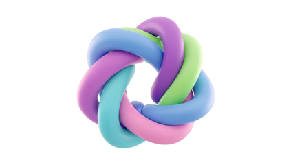 Intertwined Colorful Rings in a Sphere Shape