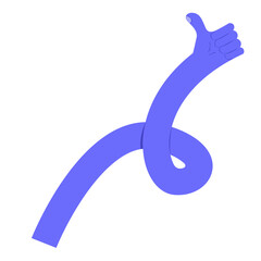 Approval Thumbs Up Hand on Long Bendy Flexible Arm