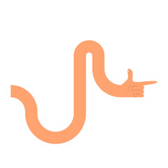 Long Curved Minimalist Arm with Directional Gesture